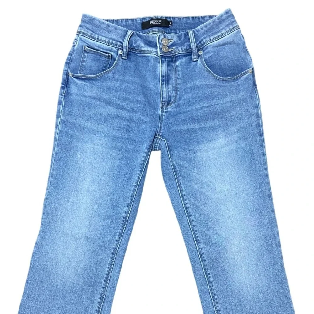 HUDSON Los Angeles Blue Wash Denim Jeans Straight Leg Streetwear Casual Size‎ 4 - Picture 9 of 12